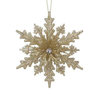 Gold Acrylic Sparkling Star Ornament