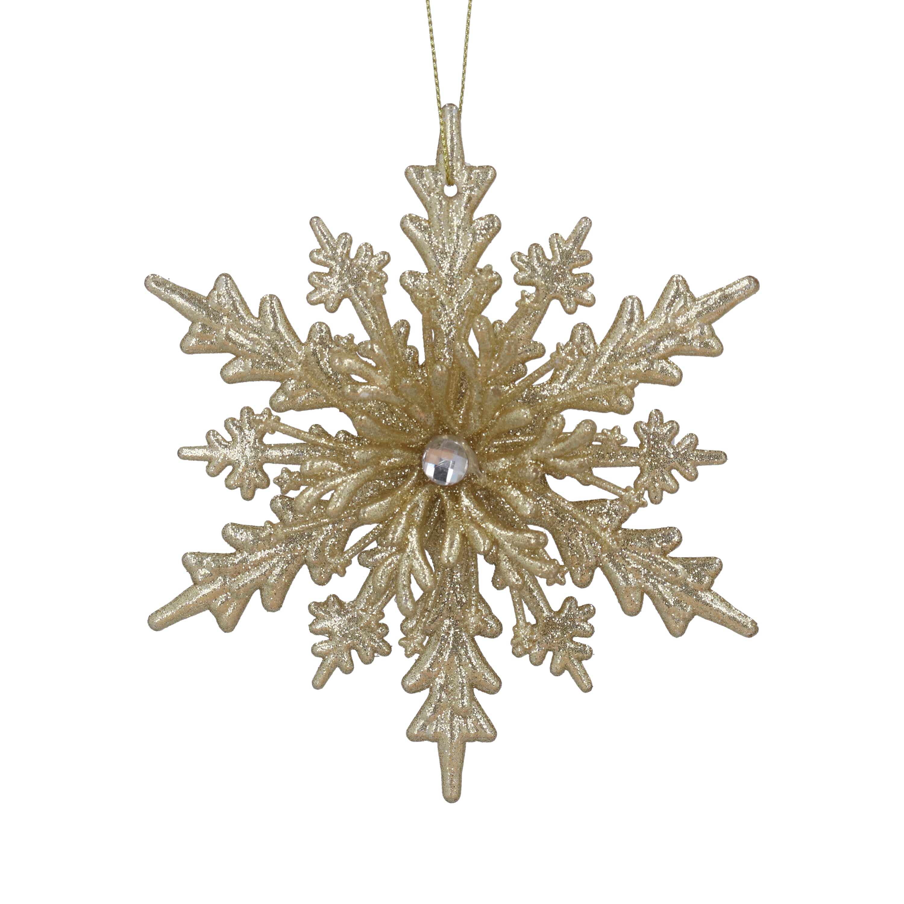 Gold Acrylic Sparkling Star Ornament