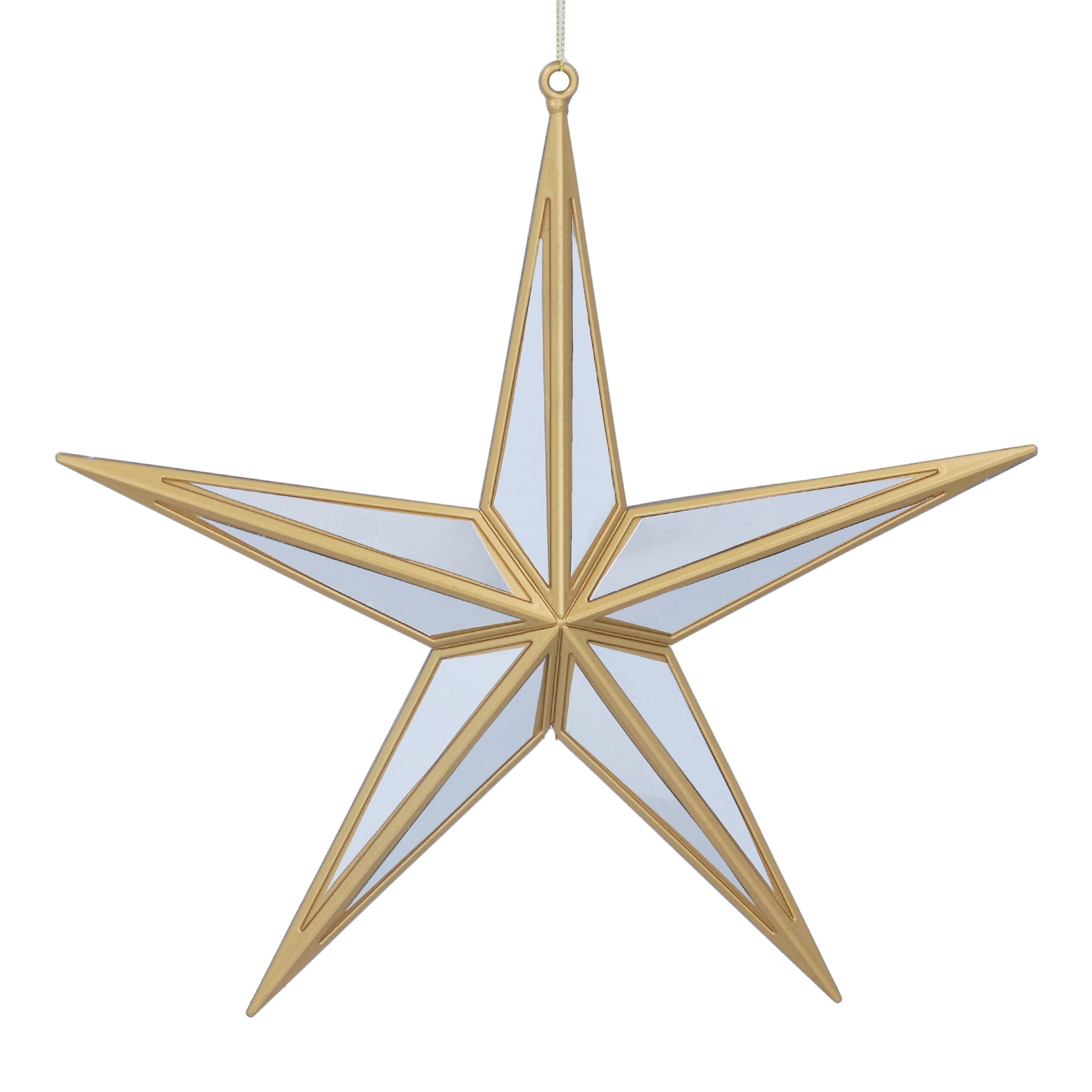 Gold Acrylic/Silver Mirror Ornament