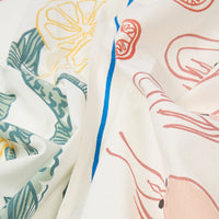 Bistro Mackerel & Prawn Illustration Tea Towels Set of 2