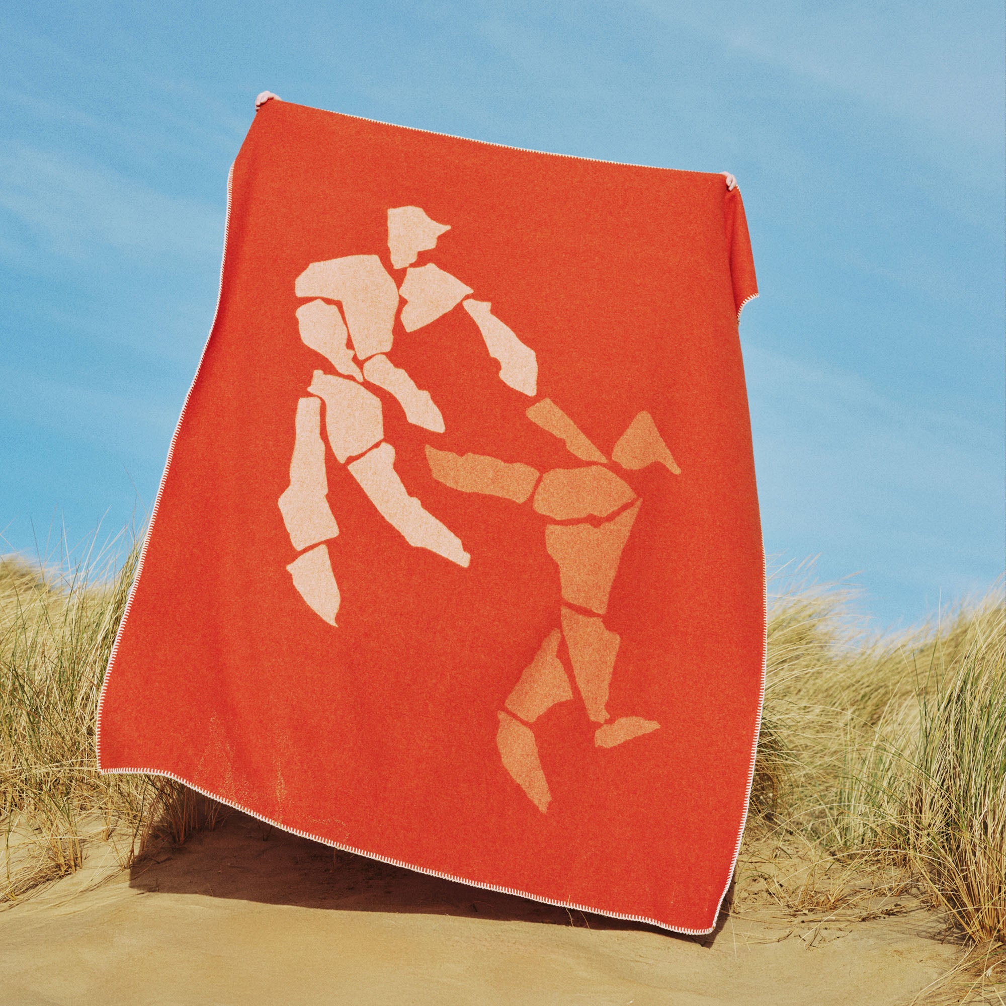 غطاء بياسيس دانسينغ فيغرز باللون البرتقالي 140cm x 180cm