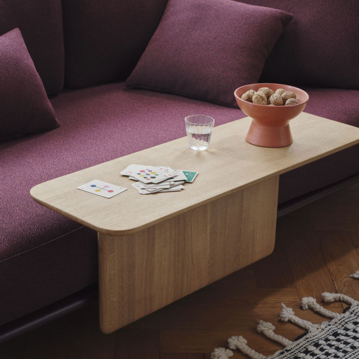 Modern Attachable Table Anagram Attachable Rectangular Table - Natural Solid Oak by Vitra – The ...
