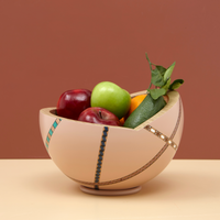 وعاء ماركيتري مانيا من الخشب المطلي بلون السالمون