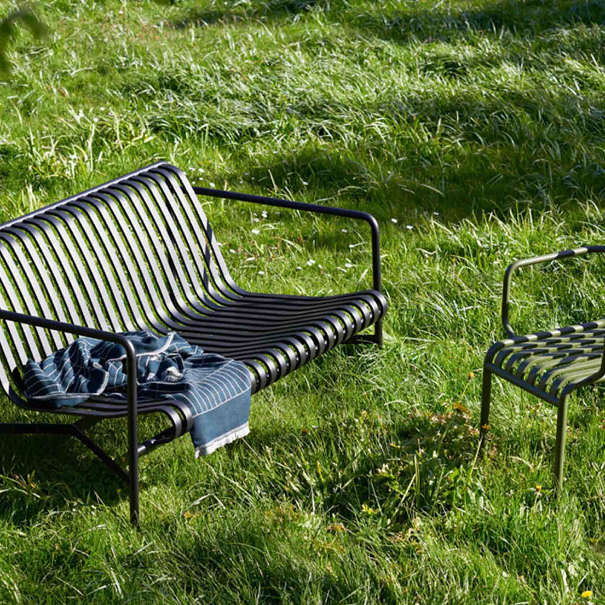 Palissade Lounge Sofa-Olive powder coated steel