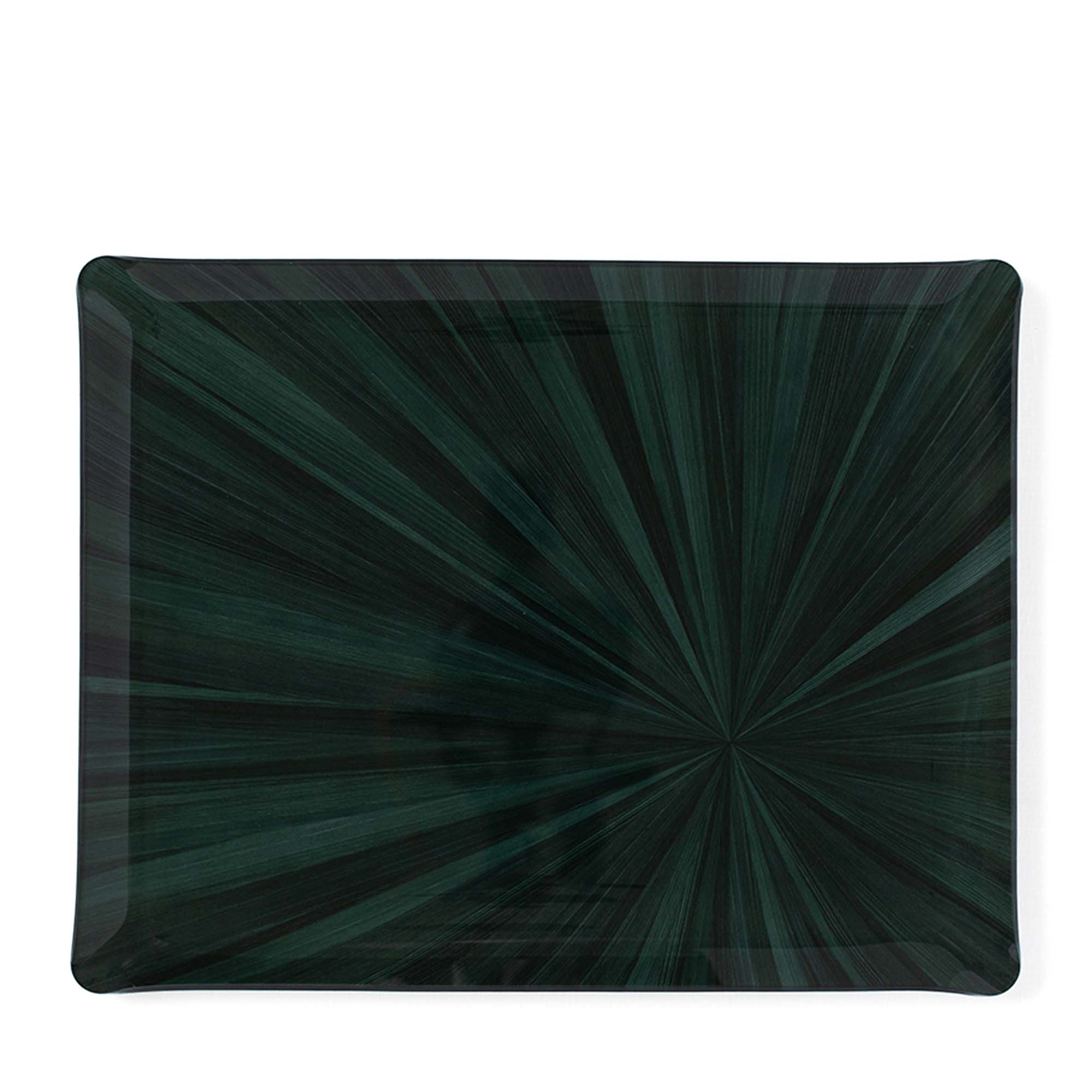 Soleil Decorative Rectangular Tray - Forest Green