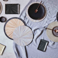 Soleil Round Wood Placemat - Fawn