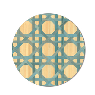 Epoch Round Wood Placemat - French Blue