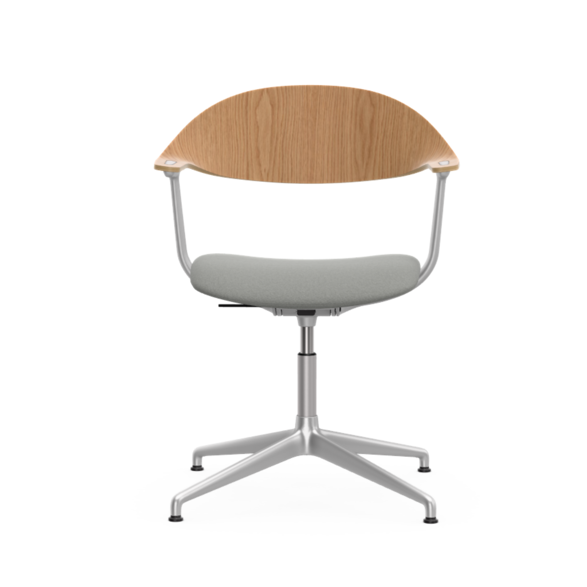 مقعد مينت من خشب الرقائقي مع تنجيد رمادي