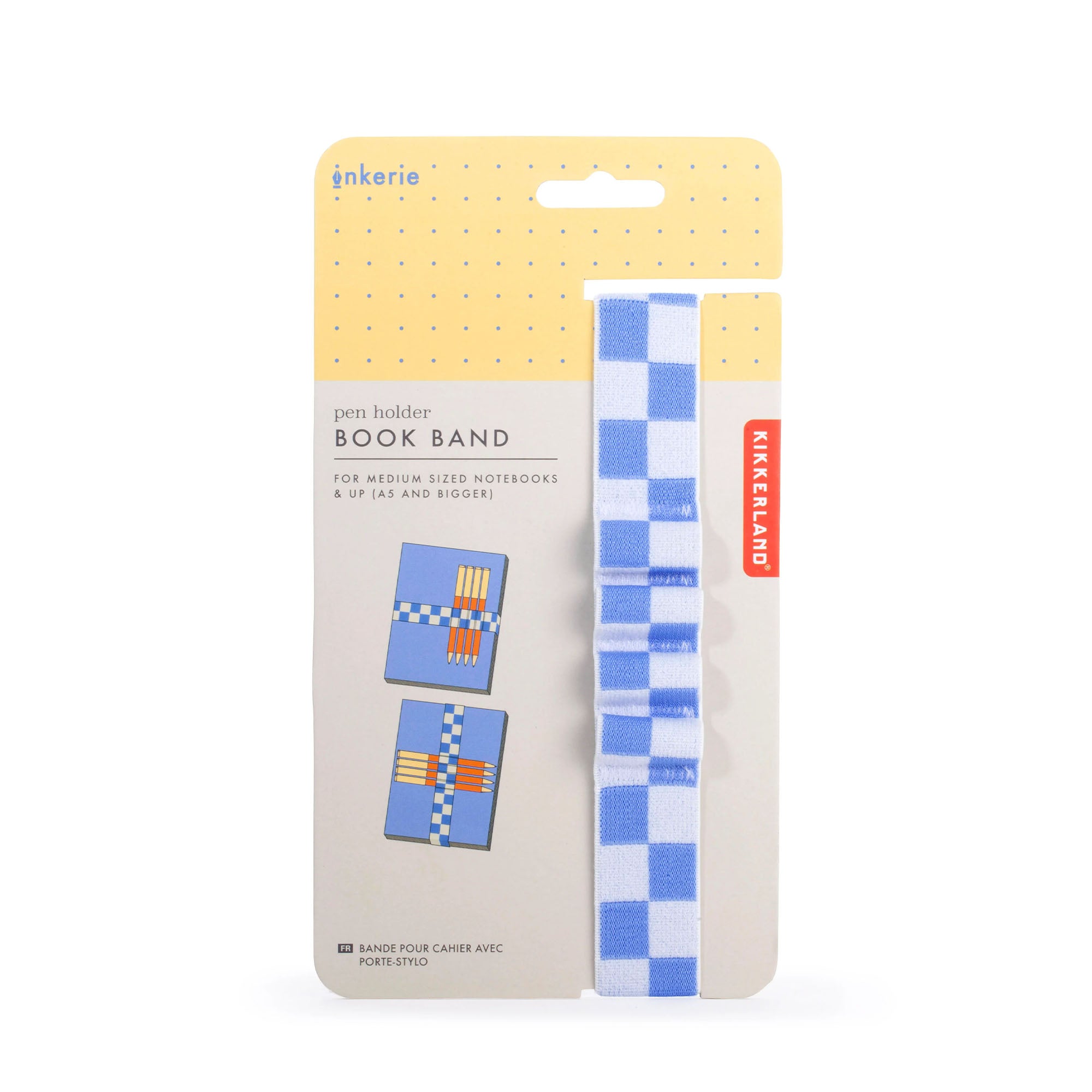 شريط حامل للأقلام باللون الأزرق