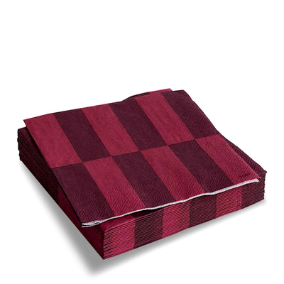 Set of 20 Dinner Pattern Napkins - Bordeaux & Wine