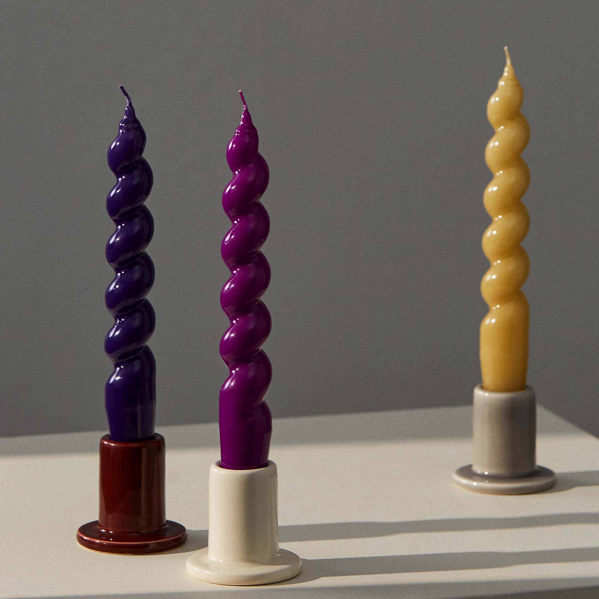 Small Tube Candle Holder - Bordeaux