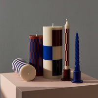 Small Tube Candle Holder - Bordeaux