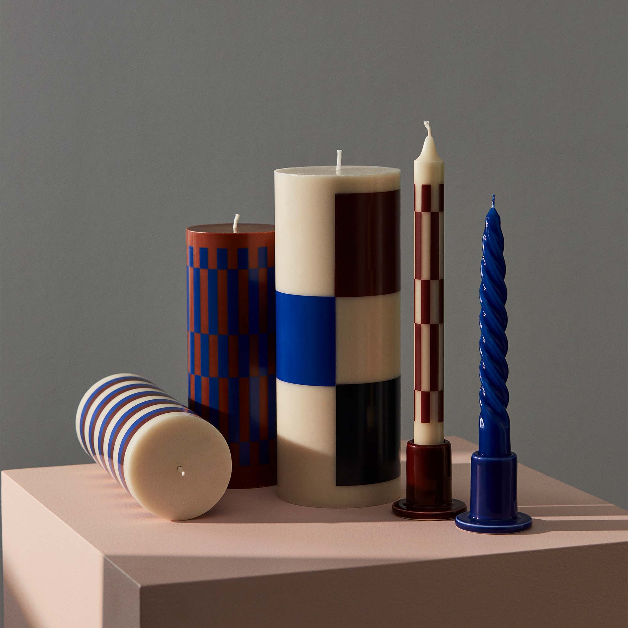 Small Tube Candle Holder - Bordeaux