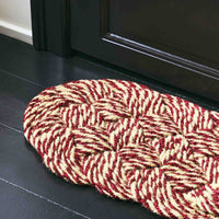 Swirl Coco Door Mat - Bordeaux & Off White