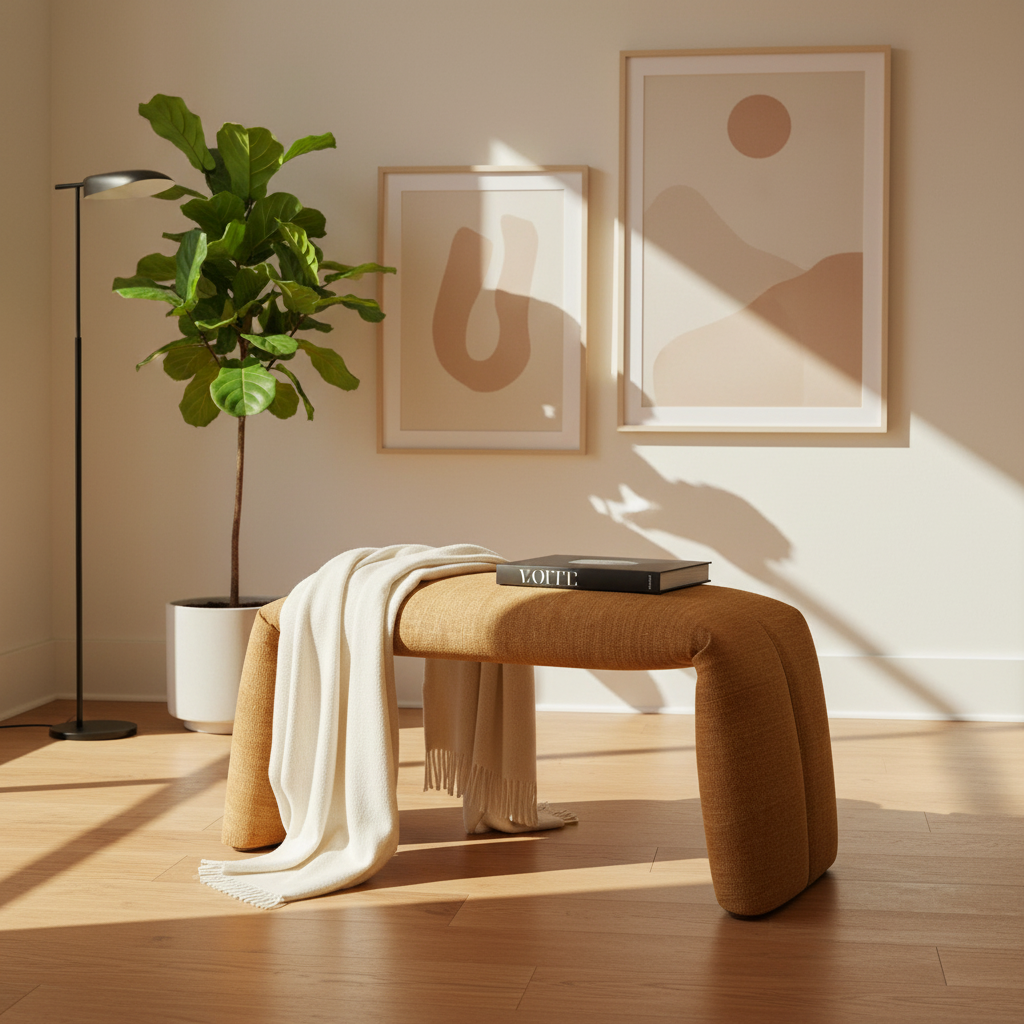 Folded bench - Caramel 97 x 45 x 45 cm