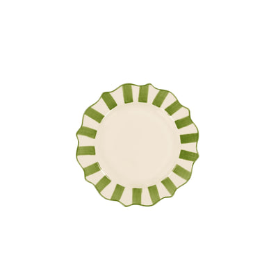 Scalloped Breakfast Plate - Green