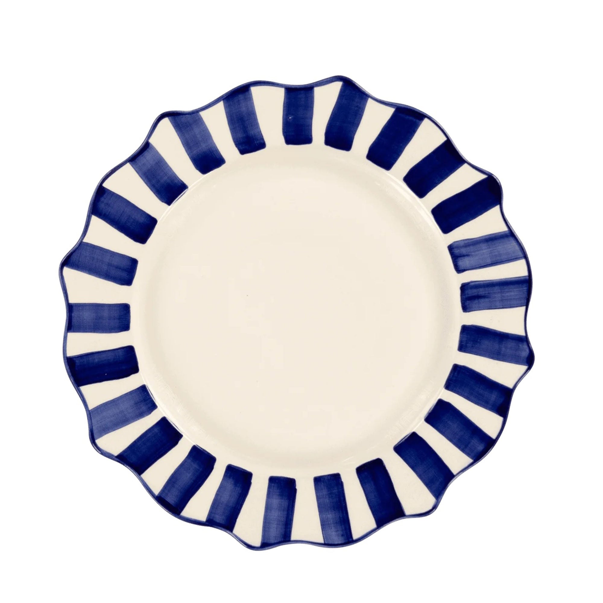 Scalloped Dinner Plate - Blue