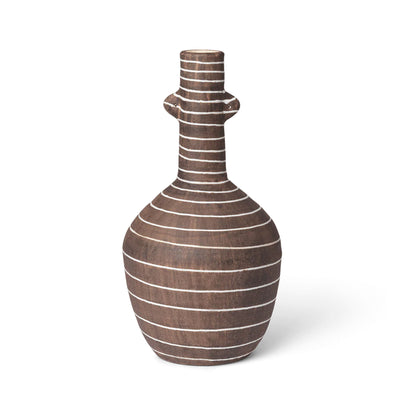 Brura Vase - Coffee \  White