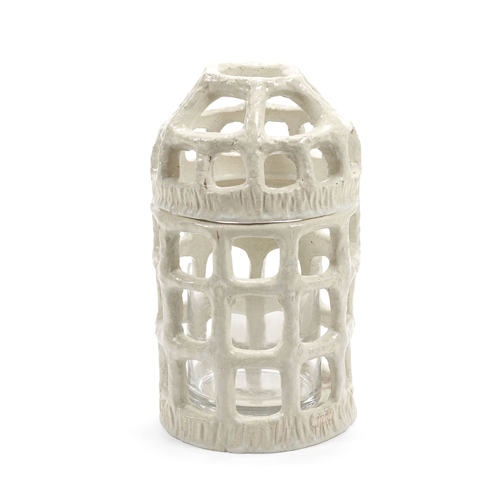 مزهرية بيك فلور – أبيض وردي