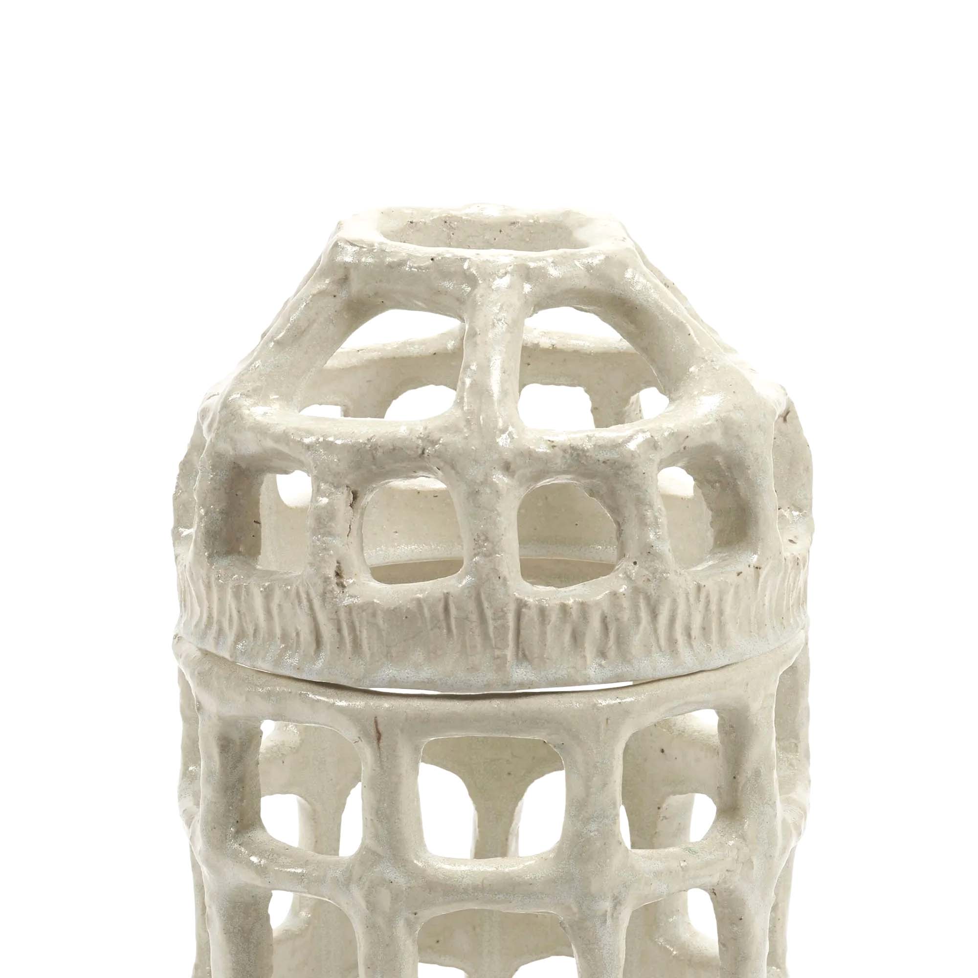 مزهرية بيك فلور – أبيض وردي