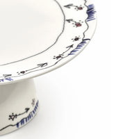 Anemone Milk Midnight Flowers Cake Stand - Small