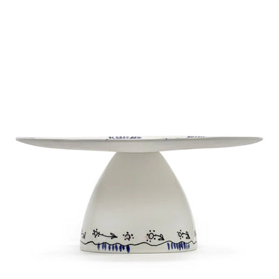 Anemone Milk Midnight Flowers Cake Stand - Small