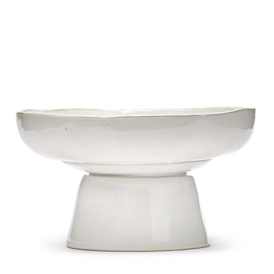 La Mère Serving Plate on Foot - Off White