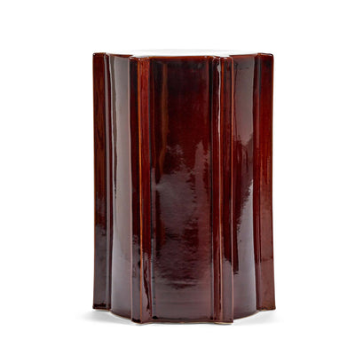 Geometrical Pawn Side Table - Dark Brown