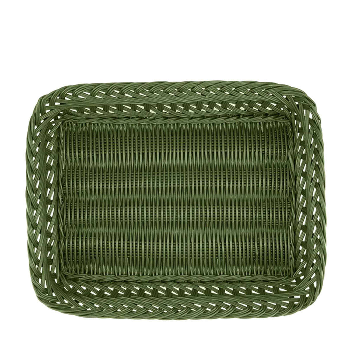 Vitoria Green Wicker Tray - Medium