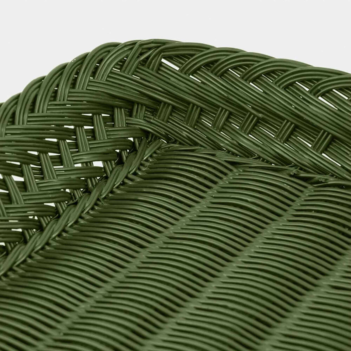 Vitoria Green Wicker Tray - Medium
