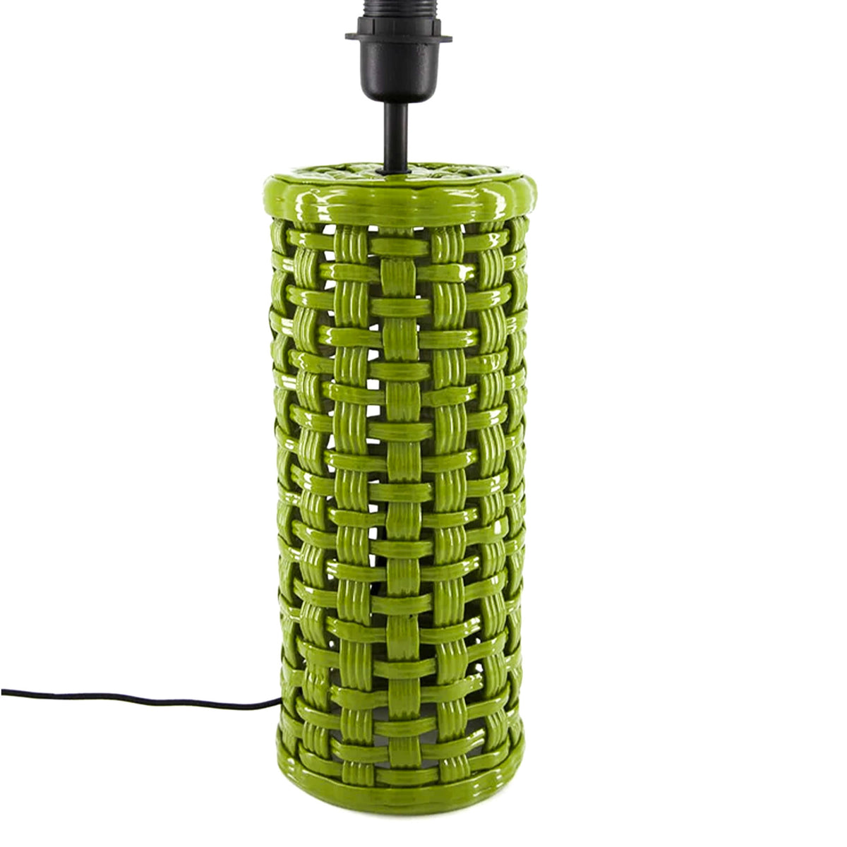 Cesta Green Ceramic Base with Cardosas Linen Shade