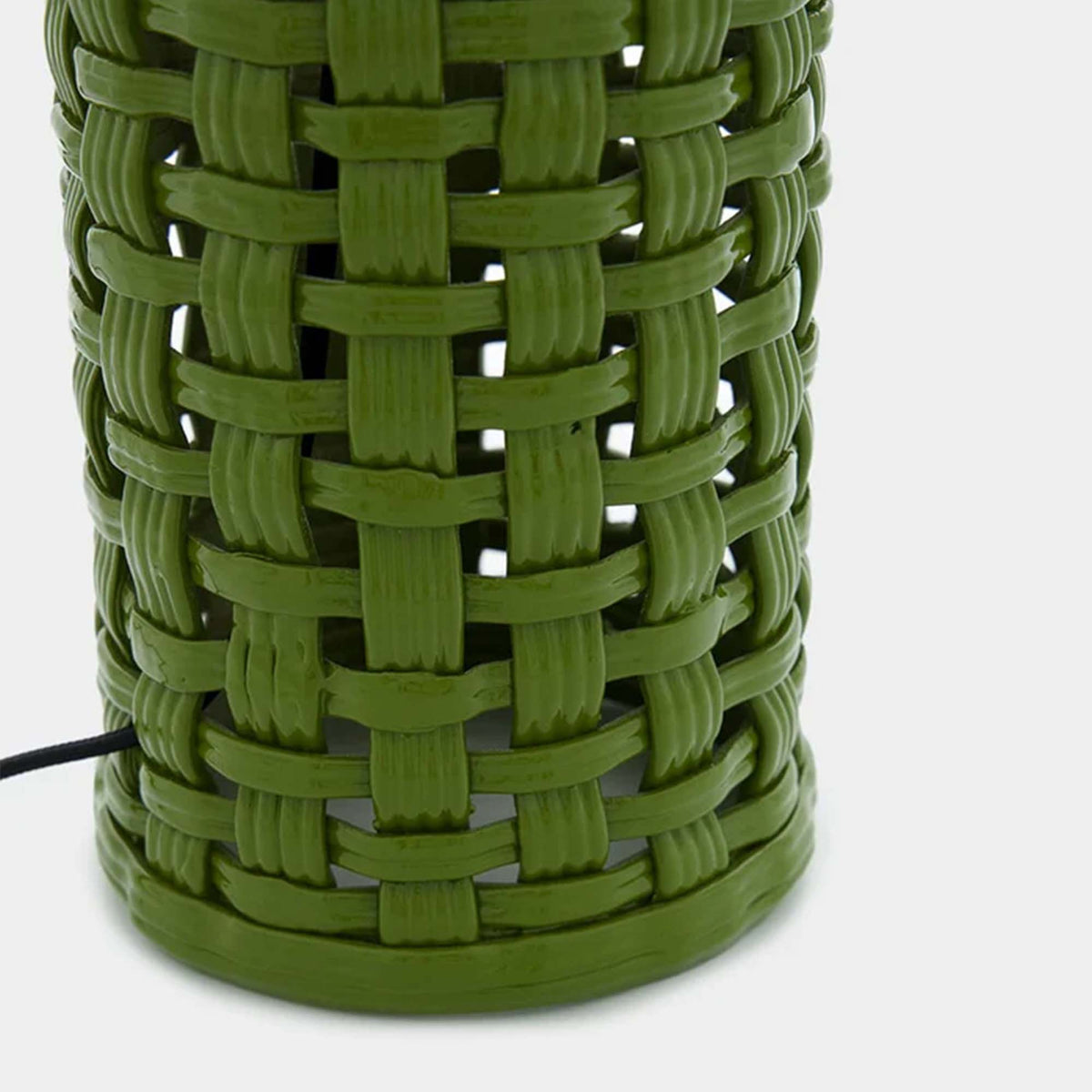 Cesta Green Ceramic Base with Cardosas Linen Shade