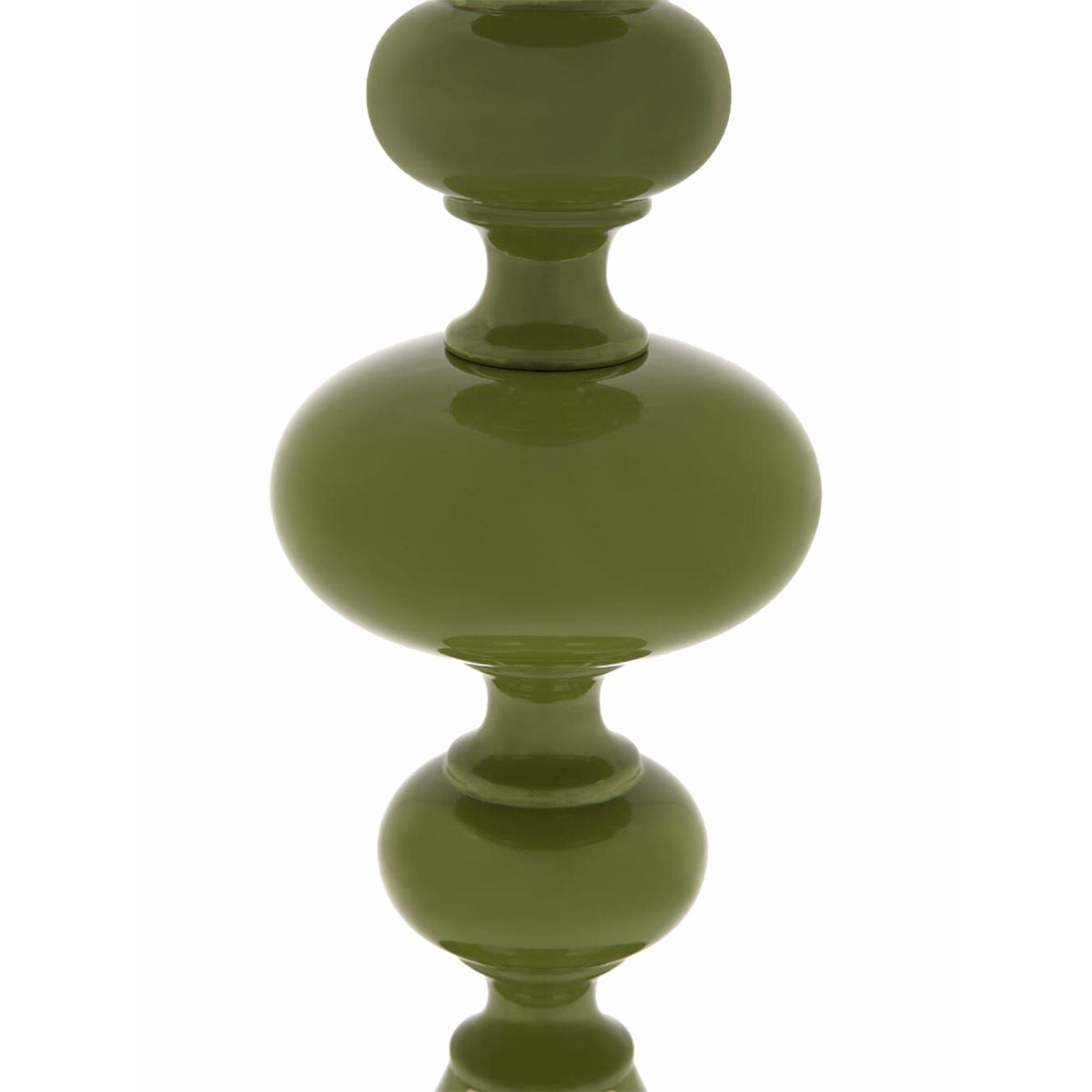 Foz Green Ceramic Base with Cardosas Wicker Shade