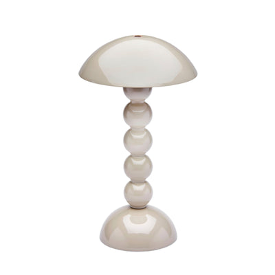 Lacquer Rechargeable Bobbin LED Lamp - Cappuccino