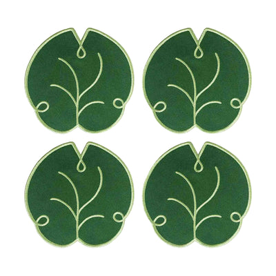 Lily Leaf Coasters - Set of 4