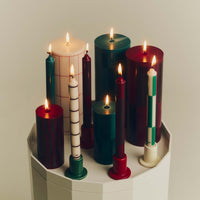 Small Tube Candle Holder - Lime White