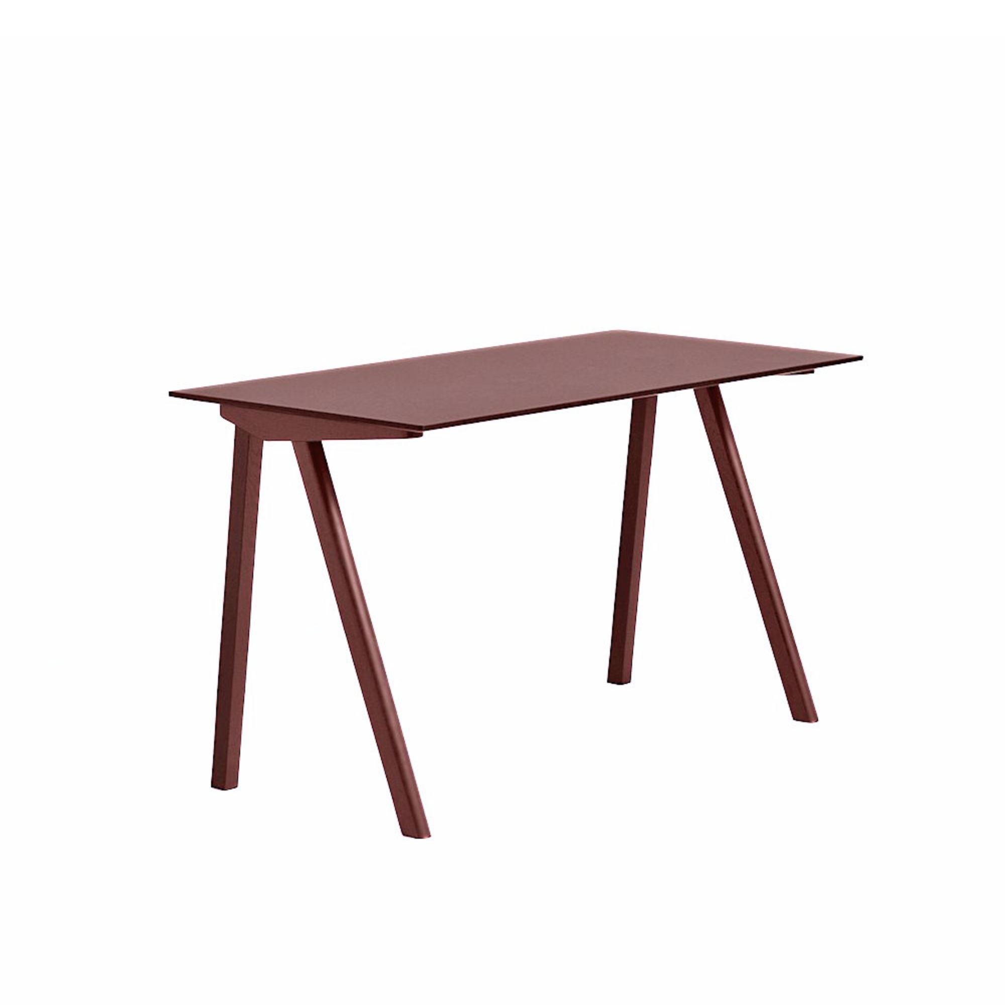 CPH 90 Desk - Burgundy & Oak