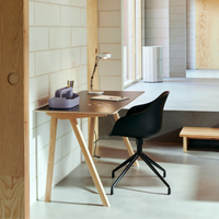 CPH 90 Desk - Burgundy & Oak