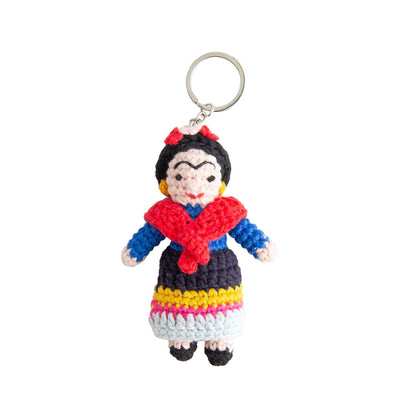 Frida Kahlo Crochet Keyring