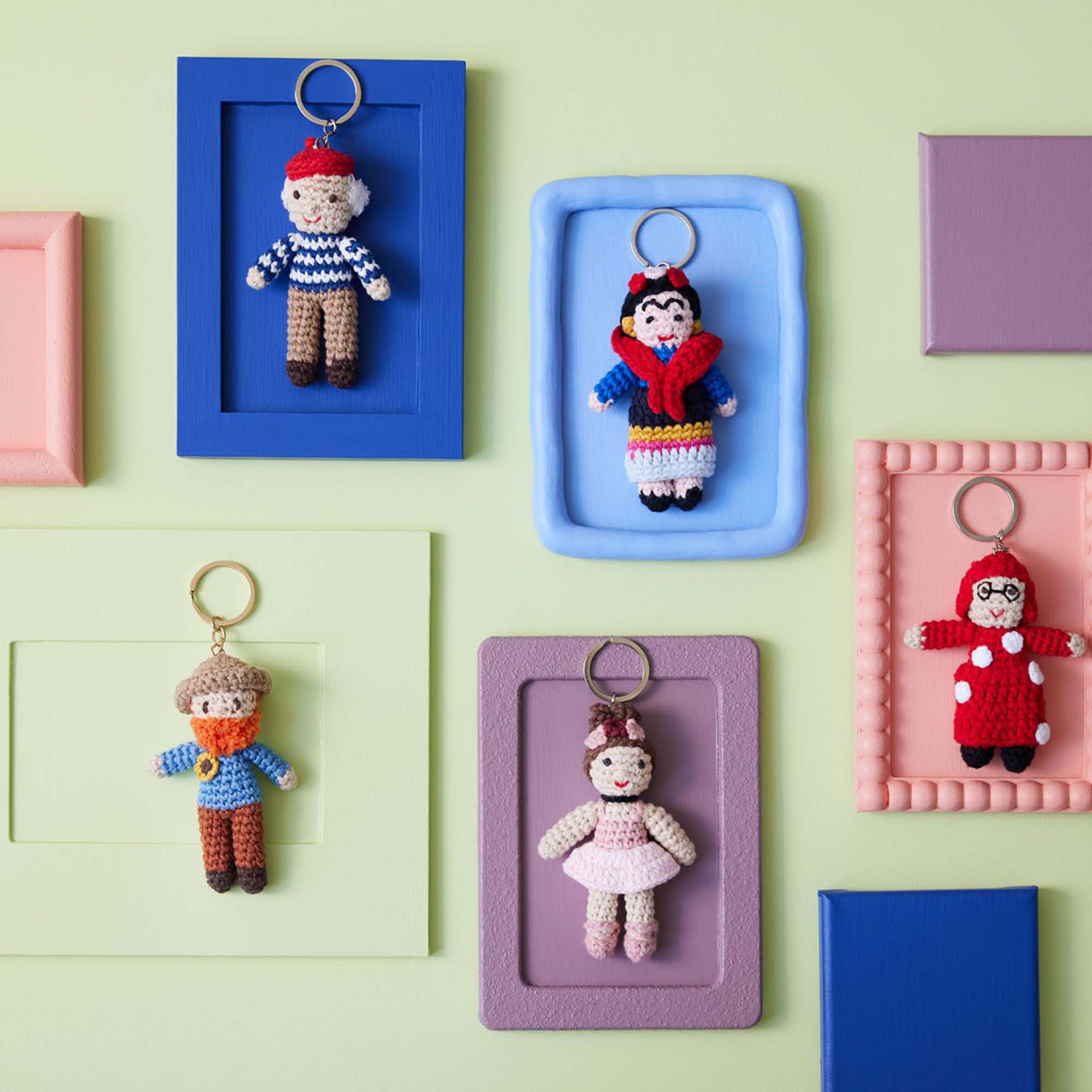 Pablo Picasso Crochet Keyring