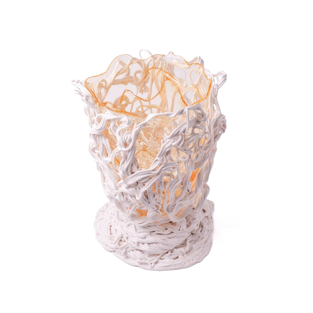 Spaghetti Special Medium Vase - Clear & Matt White