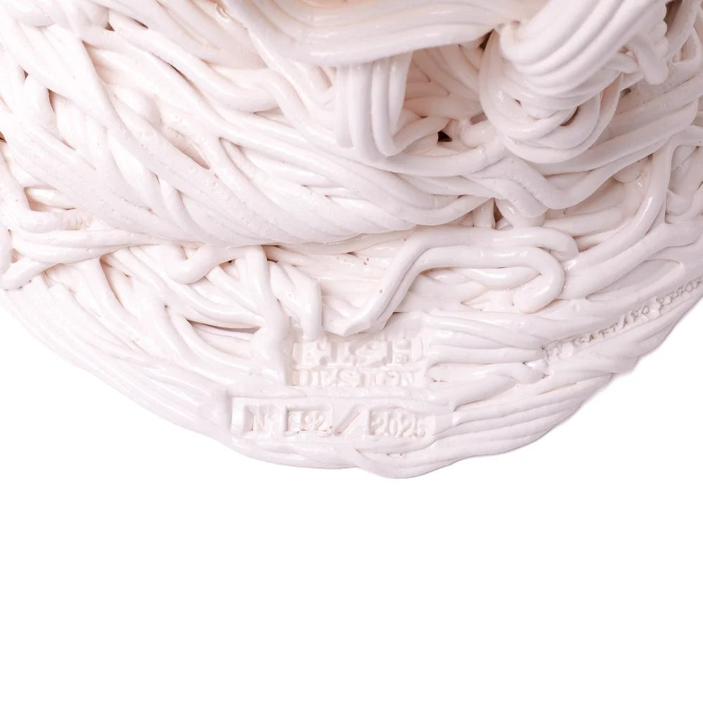 Spaghetti Special Large Vase - Clear & Matt White