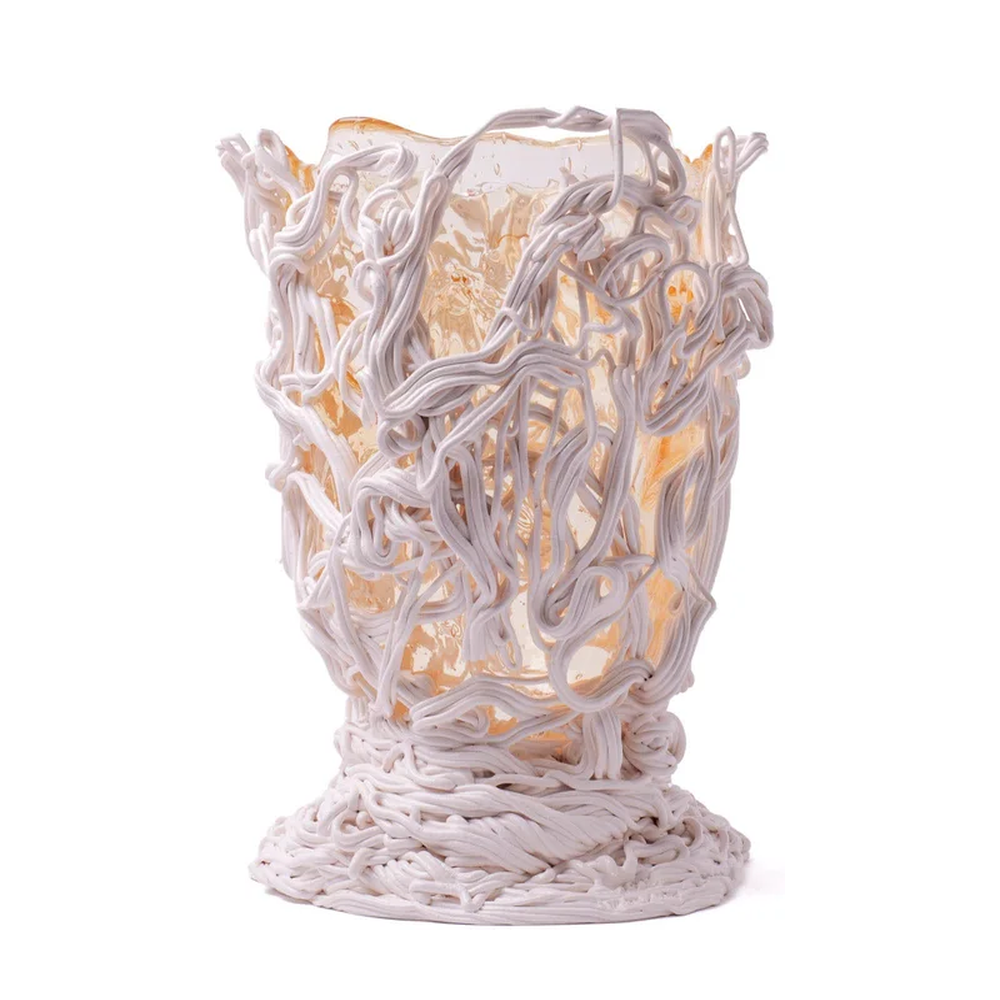 Spaghetti Special Large Vase - Clear & Matt White