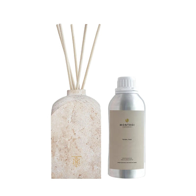 Tribal Oud Travertine Reed Diffuser Square Dome Box