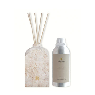Himalayan Orchid Travertine Reed Diffuser Square Dome Box
