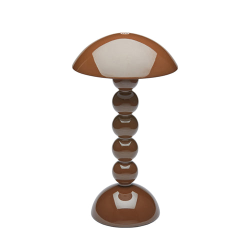 Lacquer Rechargeable Bobbin LED Lamp - Chocolate