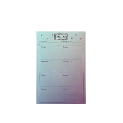 Mini Perpetual Weekly Planner - Purple