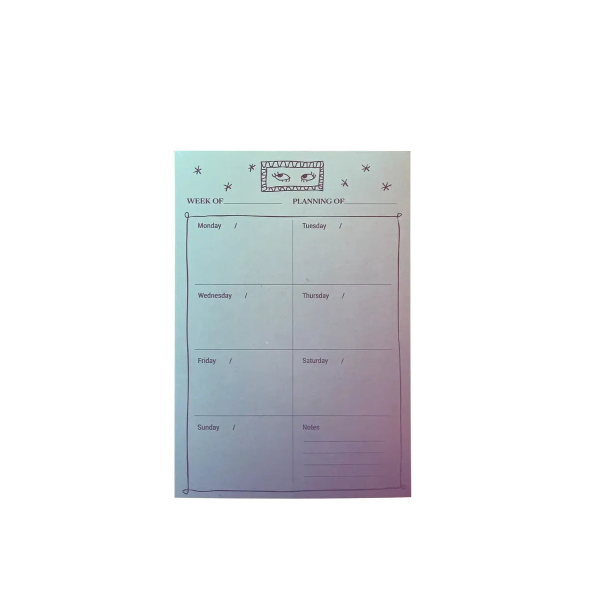 Mini Perpetual Weekly Planner - Purple