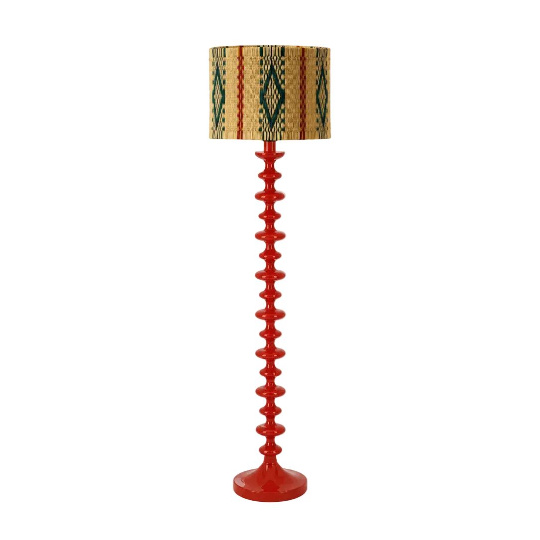 Freixo Floor Lamp with Coruche Wicker Shade