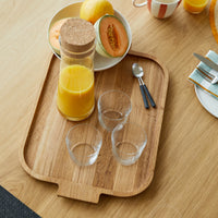 صينية مستطيلة الشكل من خشب البلوط